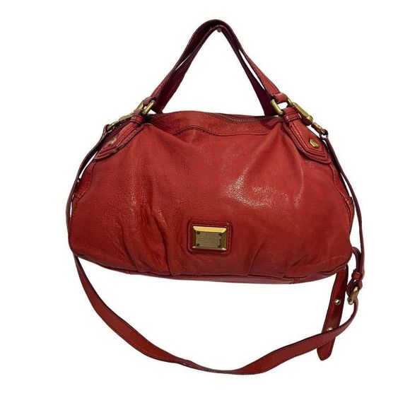 MARC JACOBS Red Leather Shoulder Bag w Strap - Picture 12 of 12